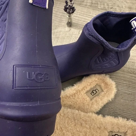 UGG Chevonne Waterproof Chelsea Rain Boots Purple - Picture 8 of 8